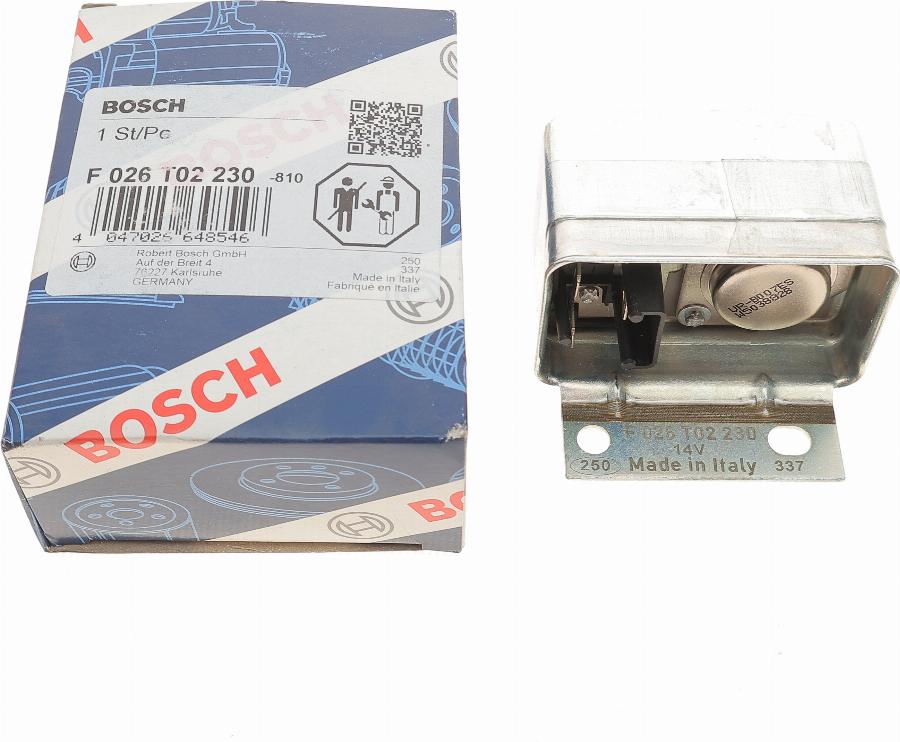 BOSCH F 026 T02 230 - Voltage regulator, alternator www.autospares.lv