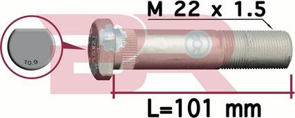 BOTTO RICAMBI BRD8465 - Riteņa stiprināšanas skrūve www.autospares.lv