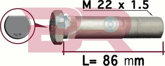 BOTTO RICAMBI BRD8580 - Riteņa stiprināšanas skrūve www.autospares.lv