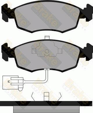 Brake Engineering PA966 - Bremžu uzliku kompl., Disku bremzes autospares.lv