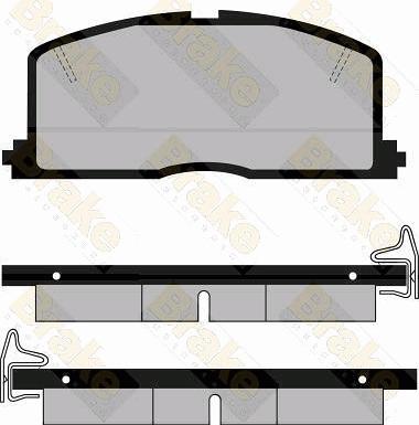 Brake Engineering PA411 - Bremžu uzliku kompl., Disku bremzes autospares.lv