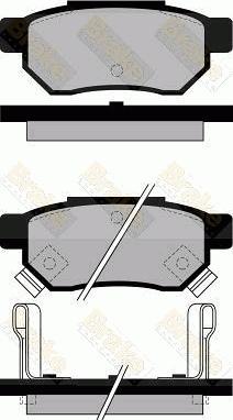 Brake Engineering PA545 - Bremžu uzliku kompl., Disku bremzes autospares.lv