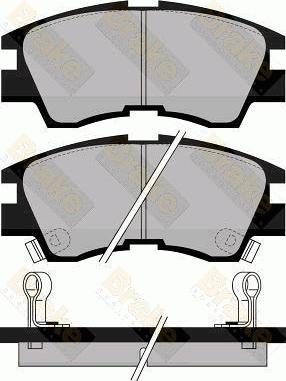 Brake Engineering PA552 - Тормозные колодки, дисковые, комплект www.autospares.lv