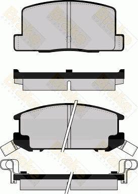 Brake Engineering PA502 - Bremžu uzliku kompl., Disku bremzes autospares.lv