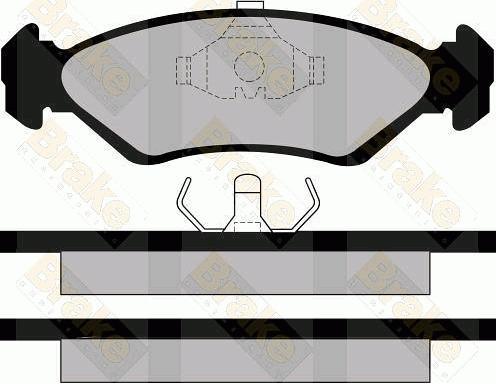 Brake Engineering PA517 - Тормозные колодки, дисковые, комплект www.autospares.lv