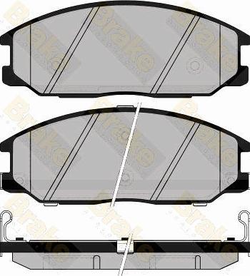 Brake Engineering PA1488 - Тормозные колодки, дисковые, комплект www.autospares.lv