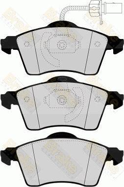 Brake Engineering PA1568 - Bremžu uzliku kompl., Disku bremzes autospares.lv