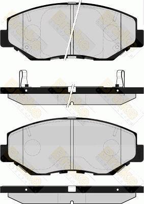 Brake Engineering PA1518 - Bremžu uzliku kompl., Disku bremzes autospares.lv