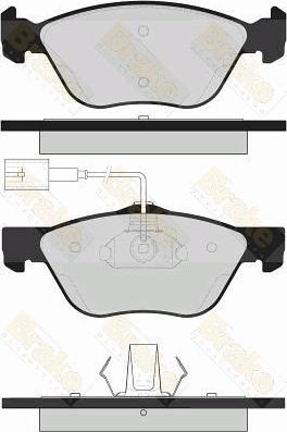 Brake Engineering PA1580 - Brake Pad Set, disc brake www.autospares.lv