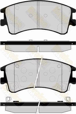 Brake Engineering PA1537 - Bremžu uzliku kompl., Disku bremzes autospares.lv