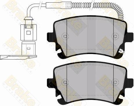 Brake Engineering PA1571 - Тормозные колодки, дисковые, комплект www.autospares.lv