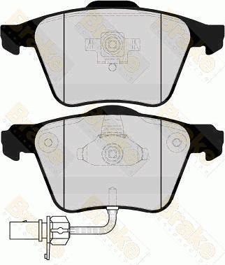 Brake Engineering PA1620 - Bremžu uzliku kompl., Disku bremzes autospares.lv