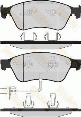 Brake Engineering PA1621 - Bremžu uzliku kompl., Disku bremzes www.autospares.lv