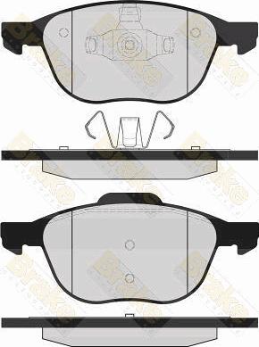 Brake Engineering PA1627 - Bremžu uzliku kompl., Disku bremzes autospares.lv