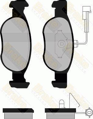 Brake Engineering PA1100 - Bremžu uzliku kompl., Disku bremzes autospares.lv