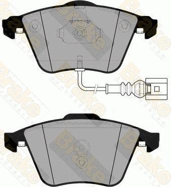 Brake Engineering PA1833 - Bremžu uzliku kompl., Disku bremzes autospares.lv