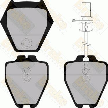 Brake Engineering PA1329 - Тормозные колодки, дисковые, комплект www.autospares.lv