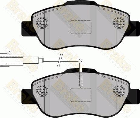 Brake Engineering PA1761 - Brake Pad Set, disc brake www.autospares.lv