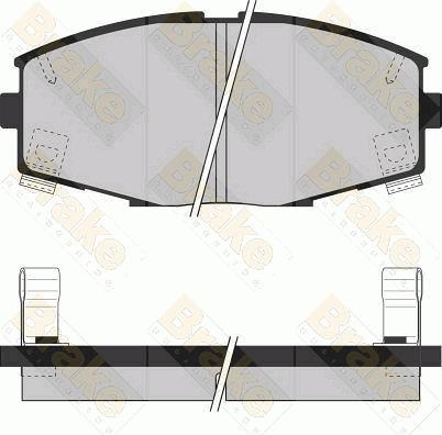 Brake Engineering PA837 - Brake Pad Set, disc brake www.autospares.lv