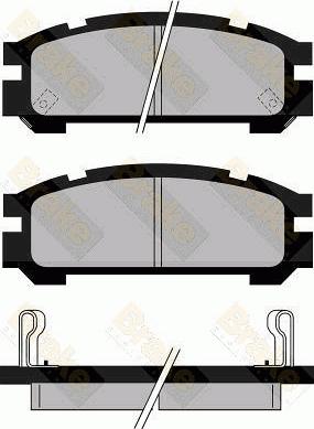 Brake Engineering PA823 - Bremžu uzliku kompl., Disku bremzes www.autospares.lv