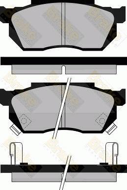 Brake Engineering PA396 - Bremžu uzliku kompl., Disku bremzes autospares.lv