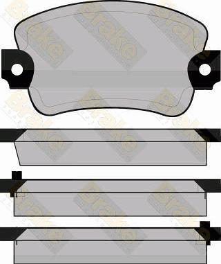 Brake Engineering PA308 - Тормозные колодки, дисковые, комплект www.autospares.lv