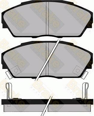 Brake Engineering PA737 - Тормозные колодки, дисковые, комплект www.autospares.lv