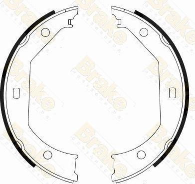 Brake Engineering SH2549 - Bremžu loku kompl., Stāvbremze www.autospares.lv