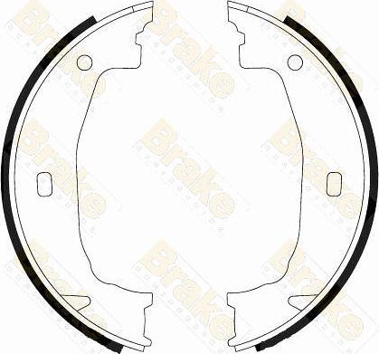 Brake Engineering SH2555 - Bremžu loku kompl., Stāvbremze autospares.lv