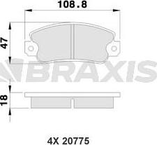 Braxis AA0030 - Bremžu uzliku kompl., Disku bremzes autospares.lv