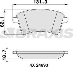 Roulunds Braking 51362282B26 - Тормозные колодки, дисковые, комплект www.autospares.lv