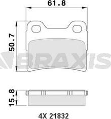 Braxis AA0150 - Bremžu uzliku kompl., Disku bremzes autospares.lv