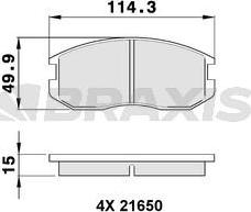 Braxis AA0137 - Bremžu uzliku kompl., Disku bremzes www.autospares.lv