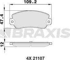 Braxis AA0352 - Bremžu uzliku kompl., Disku bremzes autospares.lv