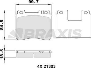 Braxis AA0306 - Bremžu uzliku kompl., Disku bremzes autospares.lv