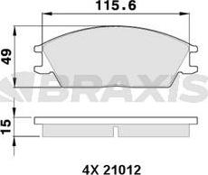 Braxis AA0337 - Bremžu uzliku kompl., Disku bremzes autospares.lv