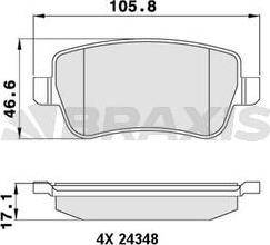 Braxis AA0251 - Тормозные колодки, дисковые, комплект www.autospares.lv