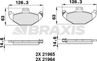 Braxis AA0263 - Bremžu uzliku kompl., Disku bremzes autospares.lv