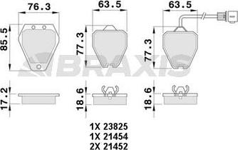 Braxis AB0530 - Bremžu uzliku kompl., Disku bremzes autospares.lv