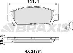 Braxis AB0191 - Bremžu uzliku kompl., Disku bremzes autospares.lv