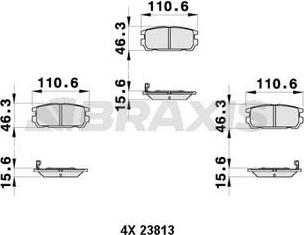 Braxis AB0397 - Bremžu uzliku kompl., Disku bremzes autospares.lv