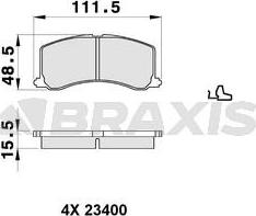 Braxis AB0317 - Bremžu uzliku kompl., Disku bremzes autospares.lv