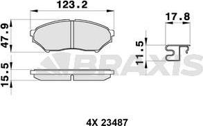 Braxis AB0322 - Bremžu uzliku kompl., Disku bremzes autospares.lv