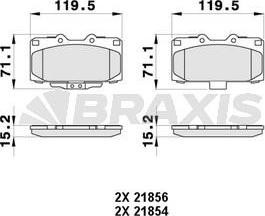 Braxis AB0370 - Bremžu uzliku kompl., Disku bremzes www.autospares.lv