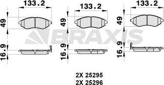 Braxis AB0293 - Bremžu uzliku kompl., Disku bremzes autospares.lv