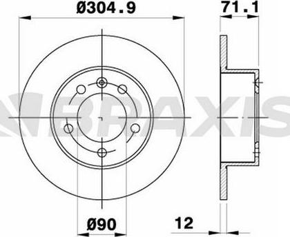 Braxis AD0467 - Bremžu diski autospares.lv