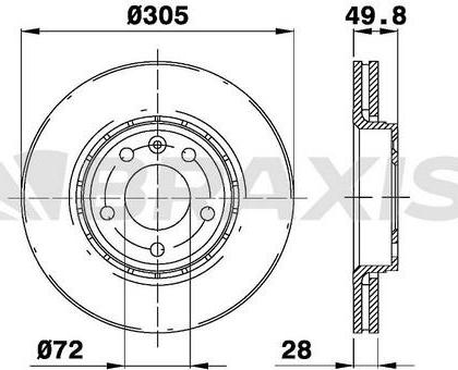 Braxis AD0062 - Bremžu diski autospares.lv