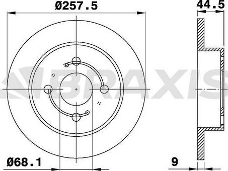 Braxis AD0001 - Bremžu diski www.autospares.lv