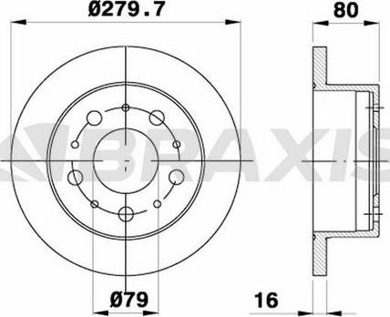 Braxis AD0002 - Bremžu diski autospares.lv