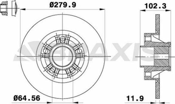 Braxis AD0108 - Bremžu diski www.autospares.lv